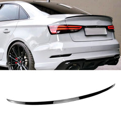 Rear Spoiler For Audi A3 8V 2013-2020 S3 Style RS3 Piano Black ABS Plastic