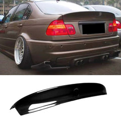 Rear Spoiler For BMW E46 1998-2005 CSL Style 4D-2D Piano Black ABS Plastic