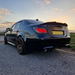 Rear Spoiler For BMW E60 5 Series PSM 2004-2010 Piano Black ABS Plastic