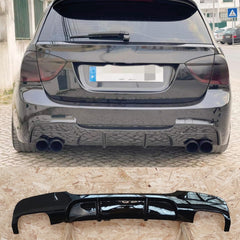 Rear Diffuser for BMW E90 M Technic 2004-2011 M Performance Diffuser R+L Dual Output Piano Black Vacuum Plastic Car Styling Diffuser Rear Body Kit