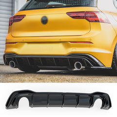 Rear Diffuser for VW Golf 8 Rear MAX Diffuser Piano Black ABS 2020 After (R + L Single Output) Car Styling Diffuser Rear Body Kit