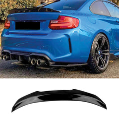 Rear Spoiler For BMW 2 Series F22 Coupe PSM Style 2014-2020 F23 F87 Piano Black ABS Plastic
