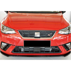Front Bumper Lip Splitter for Seat Ibiza MK5 KJ 2017-2021, ABS Plastic Piano Black Vacuum Car Tuning Body Part Body Kit