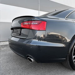 Rear Spoiler For Audi A6 C7 2012-2017 S3 Style Piano Black ABS Plastic
