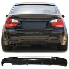 Rear Diffuser for BMW E90 M Technic 2004-2011 M Performance Diffuser L Dual Output Piano Black Vacuum Car Styling Diffuser Rear Body Kit
