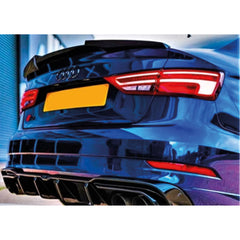 Rear Spoiler For Audi A3 8V S3 RS3 M4 Style 2012-2019 Piano Black ABS Plastic