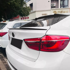 Rear Trunk Spoiler For BMW X6 F16 2014-2019 M4 Style Spoiler Piano Black ABS Plastic