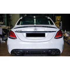 Rear Spoiler For Mercedes W205 C Series 2015-2018 AMG Style Piano Black ABS Plastic