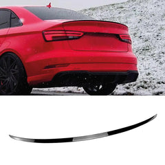 Rear Spoiler For Audi A3 8V 2013-2020 S3 Style RS3 Piano Black ABS Plastic