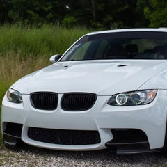 Front Bumper FLAP Wrap for BMW 3 Series E90 E91 E92 E93 2007-2013 M3 Bumper, 2pcs FLAP Canards Lip Splitter Corner Trim Cover Adjustable Tuning Body Part Body Kit