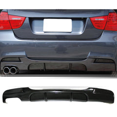 Rear Diffuser for BMW E90 M Technic 2004-2011 M Performance Diffuser L Dual Output Piano Black Vacuum Car Styling Diffuser Rear Body Kit