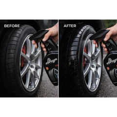 Car Care Tyre Shiner 500ML – High Gloss Long Lasting Tire Shine Spray, Anti-Static Rubber & Plastic Dressing, Black Trim & Tyre Protectant