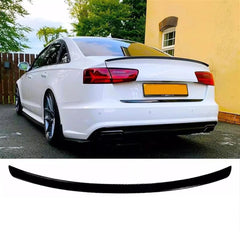 Rear Spoiler For Audi A6 C7 2012-2017 S3 Style Piano Black ABS Plastic