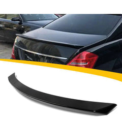 Rear Spoiler For Mercedes S-Class W221 2015-2013 Piano Black ABS Plastic