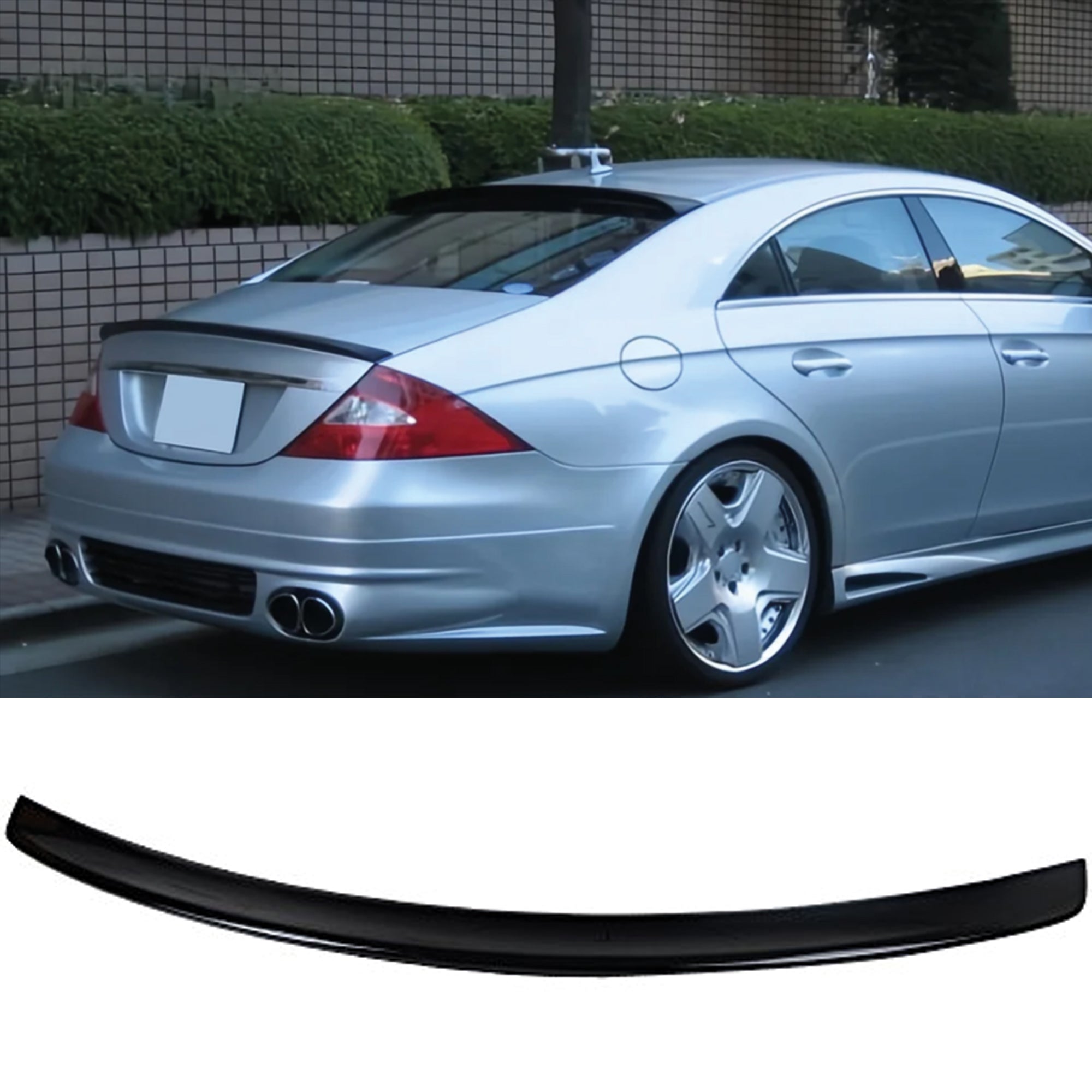 Rear Spoiler For Mercedes W219 2005-2010 Cls350 Cls550 Piano Black ABS Plastic