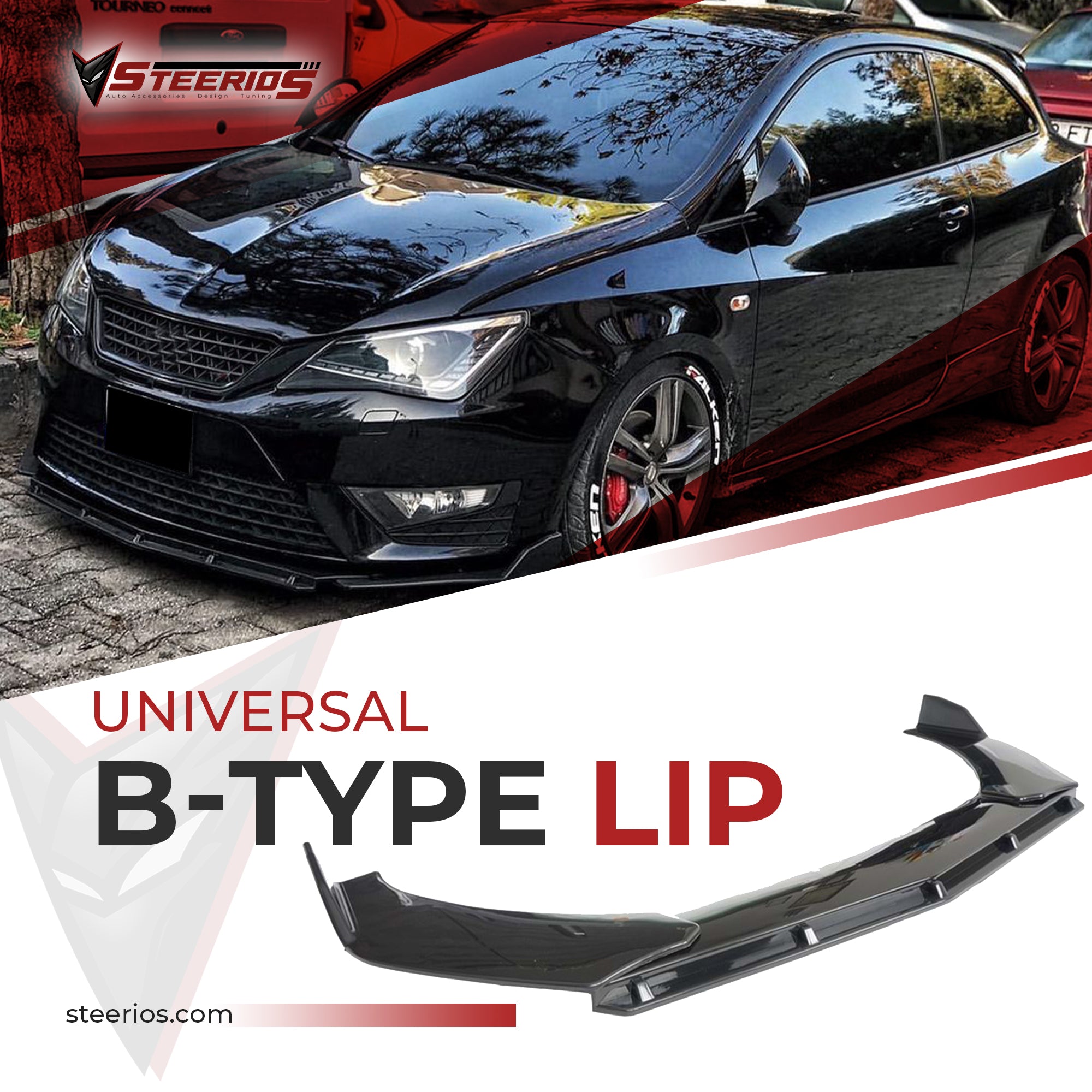 Universal B Model B-Type Front Bumper Lip Adjustable All Car