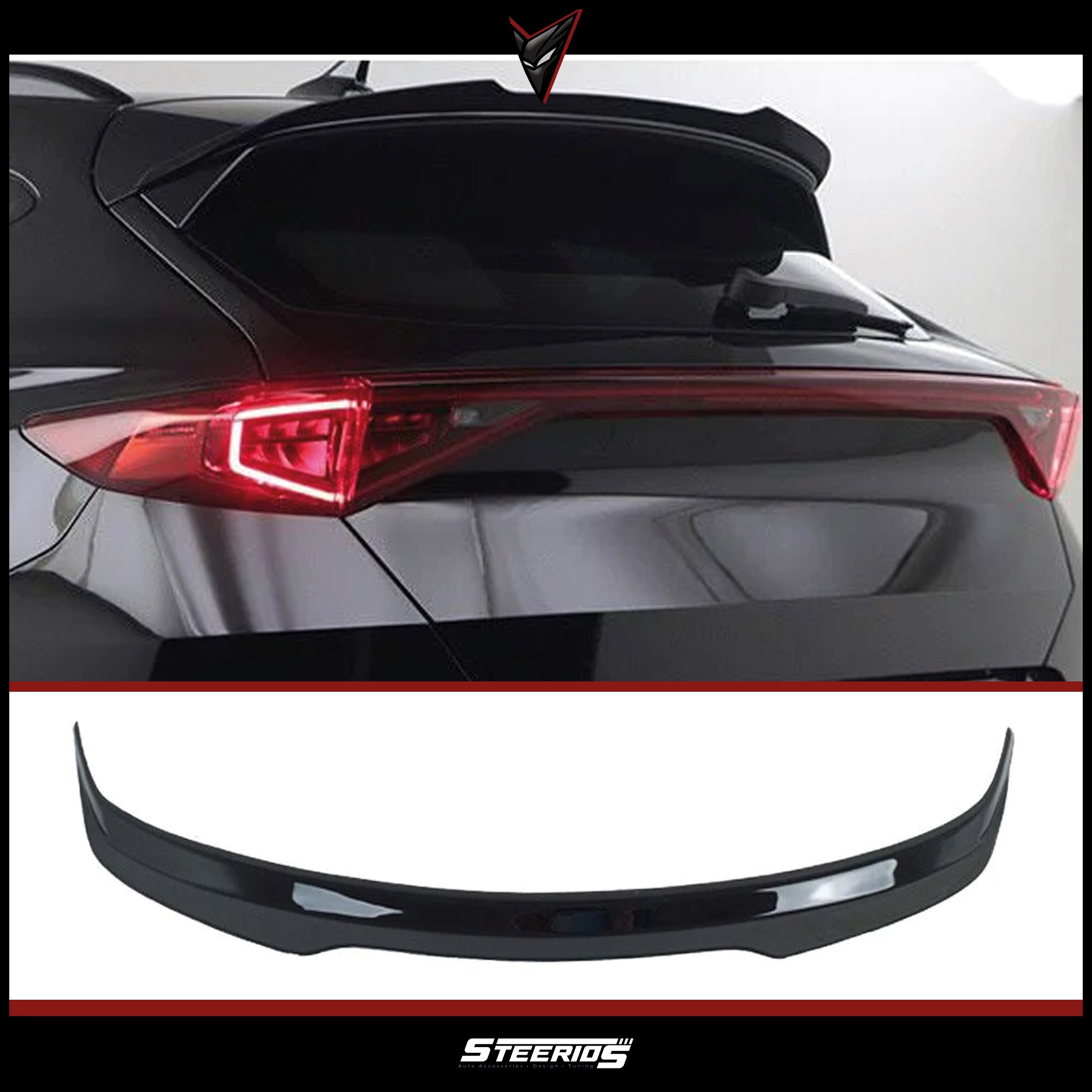 Rear Spoiler For Cupra Formentor Mk1 2020-2024 Cap Spoiler Piano Black ABS Plastic
