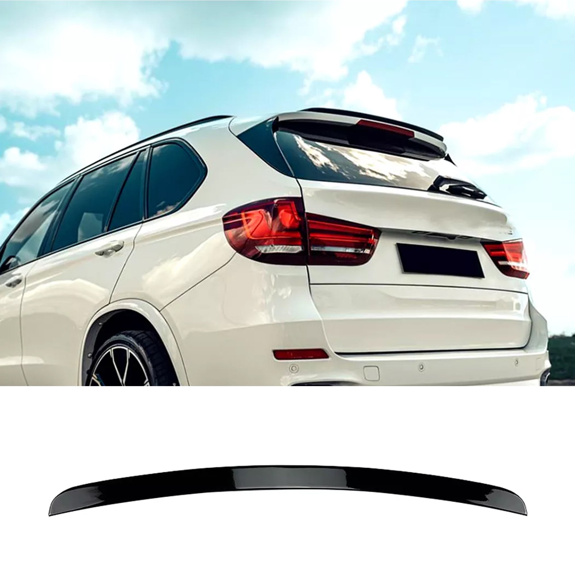 Rear Roof Spoiler For BMW X5 F15 M Sport 2014-2018 ROOF Spoiler Piano Black ABS Plastic
