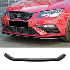 Front Bumper Lip Splitter for Seat Leon FR MK3.5 2017 - 2020, ABS Plastic Piano Black Vacuum Car Tuning Body Part Body Kit