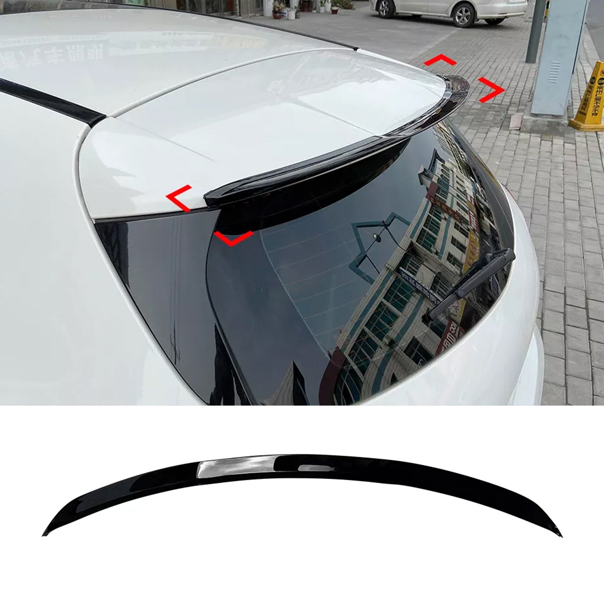 Rear Roof Spoiler For Mercedes Benz A Class W176 2013-2018 Spoiler Piano Black ABS Plastic