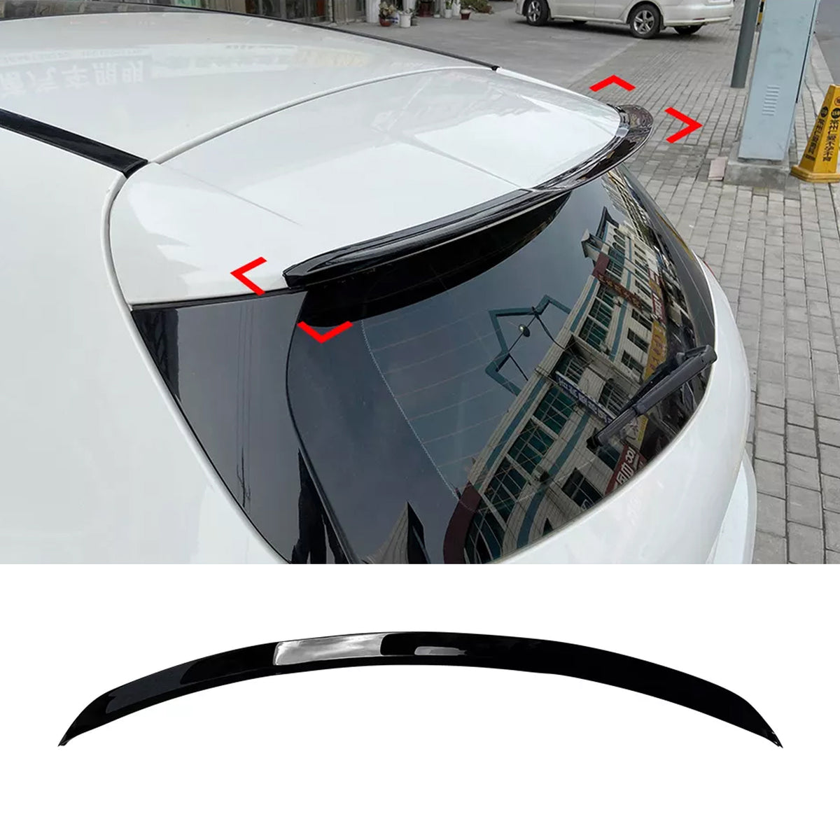 Rear Roof Spoiler For Mercedes Benz A Class W176 2013-2018 Spoiler Piano Black ABS Plastic
