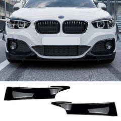 Front Bumper FLAP Wrap for BMW 1 Serise F20 F21 Pre-facelift M-Pack 2012-2014, 2pcs FLAP Canards Lip Splitter Corner Trim Cover Adjustable Tuning Body Part Body Kit