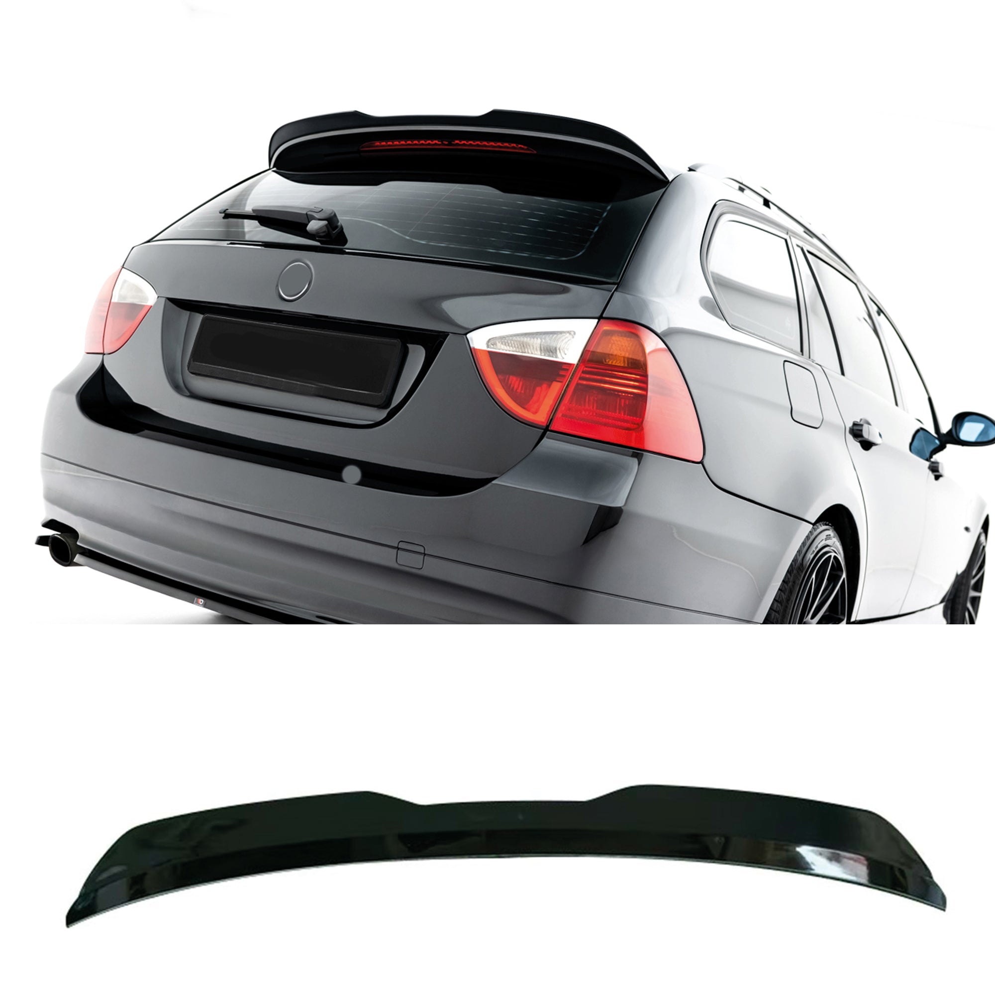 Rear Roof Spoiler For BMW E91 SW 04-11 MX CAP Spoiler Piano Black ABS Plastic
