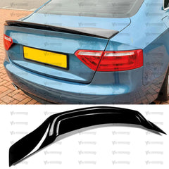 Rear Trunk Spoiler For Audi A4 B8 2009-2016 R Style Spoiler Piano Black ABS Plastic
