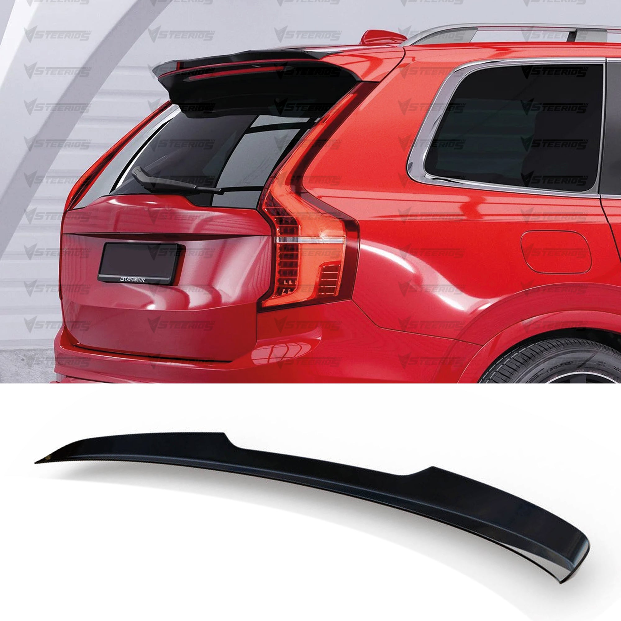 Rear Roof Spoiler For Volvo XC90 2015+ Spoiler Piano Black ABS Plastic