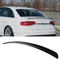 Rear Trunk Spoiler For Audi A4 B8 FL S4 Style 2012-2016 Piano Black ABS Plastic