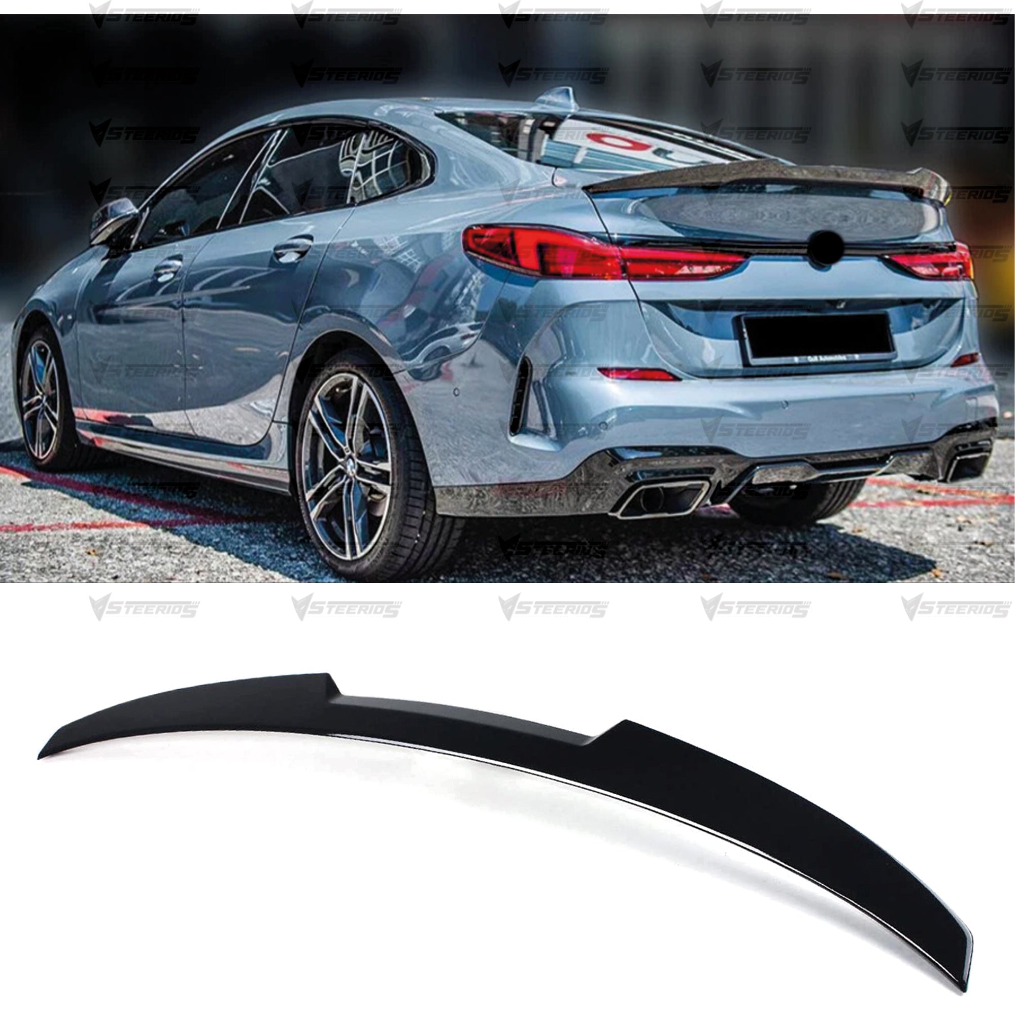 Rear Trunk Spoiler For BMW 2 Series F44 Gran Coupe 2021+, M4 Style, Piano Black ABS Plastic