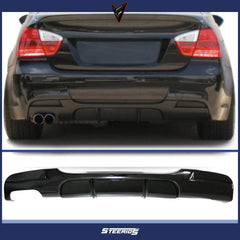 Rear Diffuser for BMW E90 M Technic 2004-2011 M Performance Diffuser L Dual Output Piano Black Vacuum Car Styling Diffuser Rear Body Kit