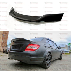 Rear Spoiler For Mercedes W204 2007-2014 C63 C250 C300 4DOOR PSM Style Piano Black ABS Plastic