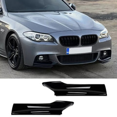 Front Bumper FLAP Wrap for BMW 5 Series F10 F11 2011-2017 M Sport, 2pcs FLAP Canards Lip Splitter Corner Trim Cover Adjustable Tuning Body Part Body Kit