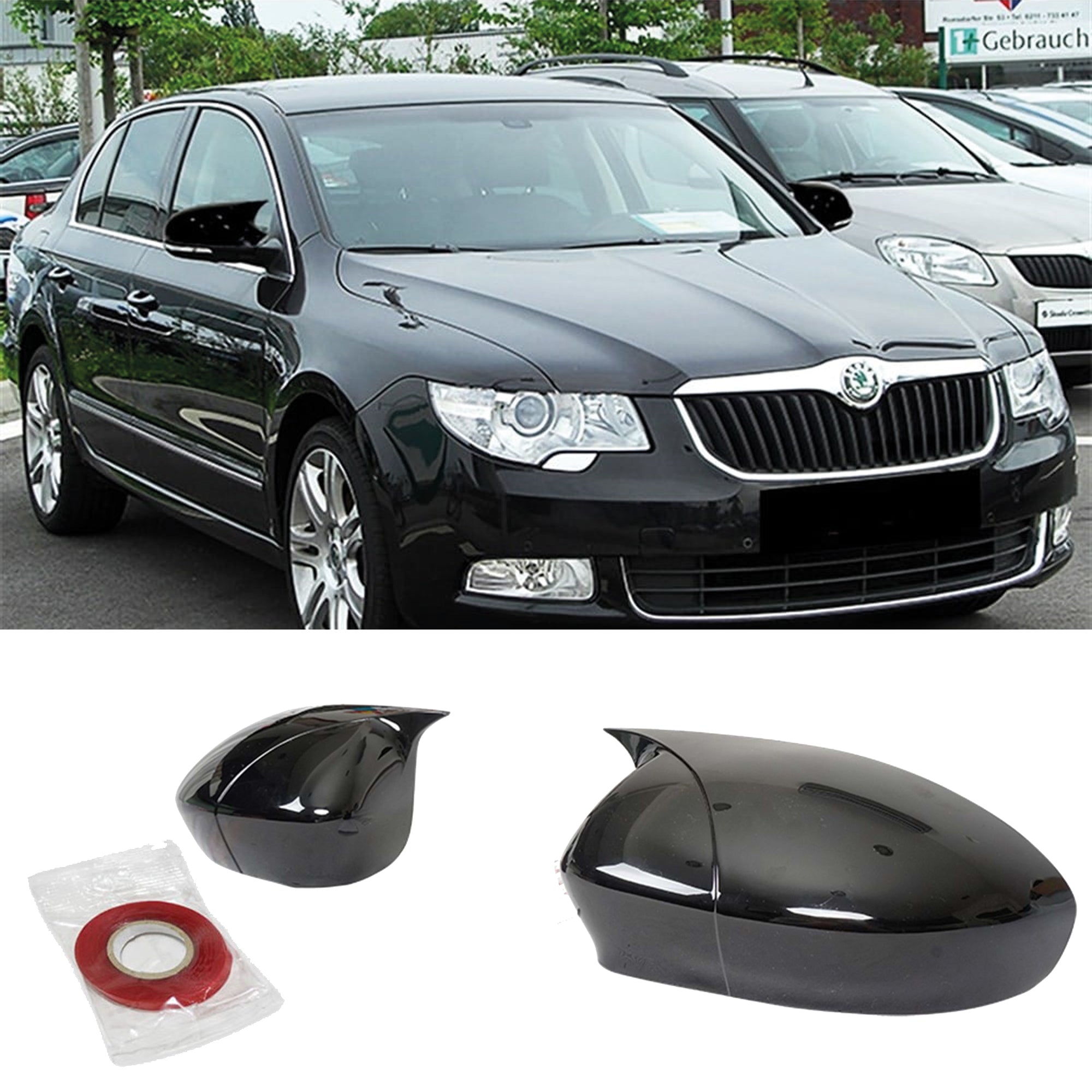 Mirror Cover for Skoda SuperB B6 MK2 2008-2015 Batman Model