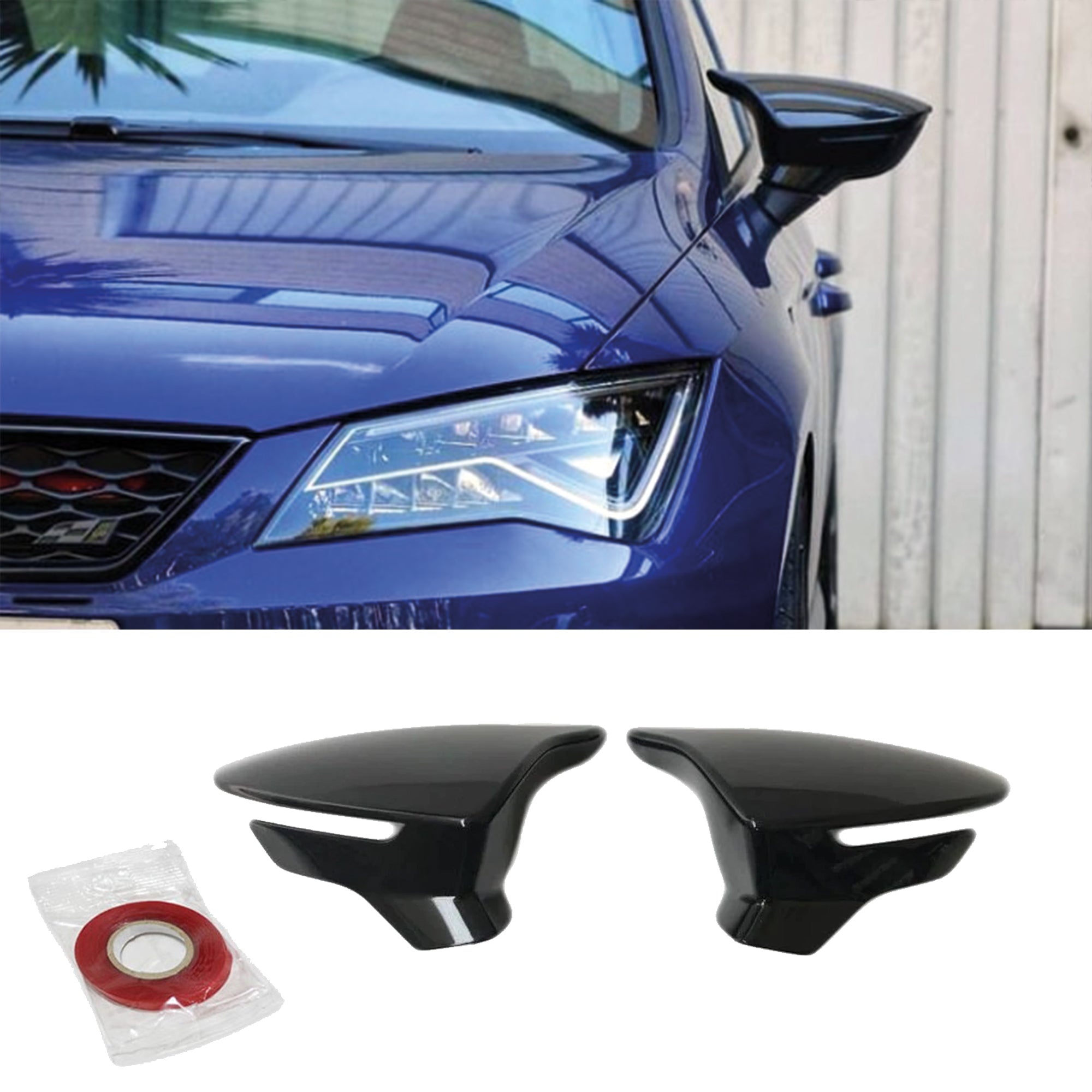 Mirror Cover for Seat Leon MK3 2012-2020 Batman Model