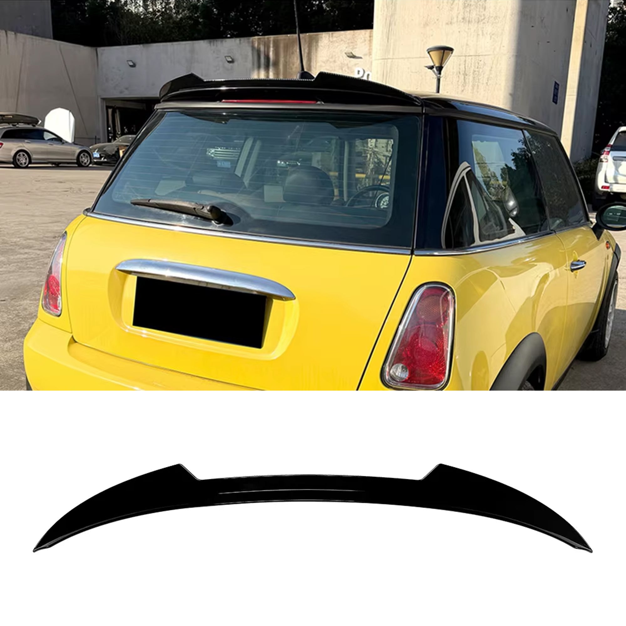 Rear Trunk Spoiler For Mini Cooper R50 2001-2006 M4 Style Spoiler Piano Black ABS Plastic