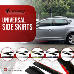 Universal Side Skirts 8pcs Adjustable All Car