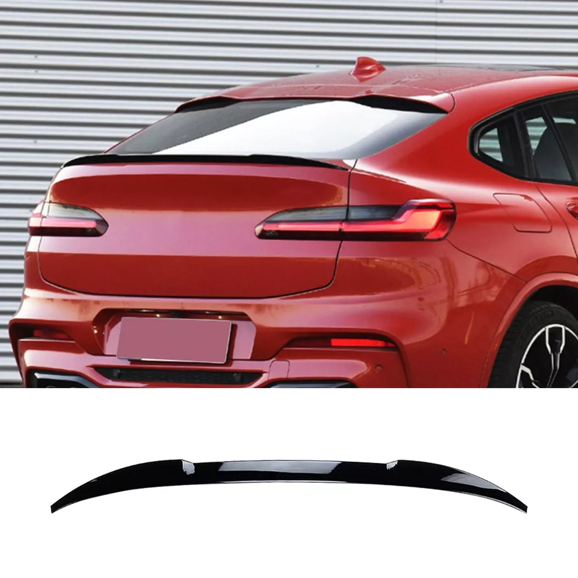 Rear Trunk Spoiler For BMW X4 G02 2018+ M5 Style Spoiler Piano Black ABS Plastic