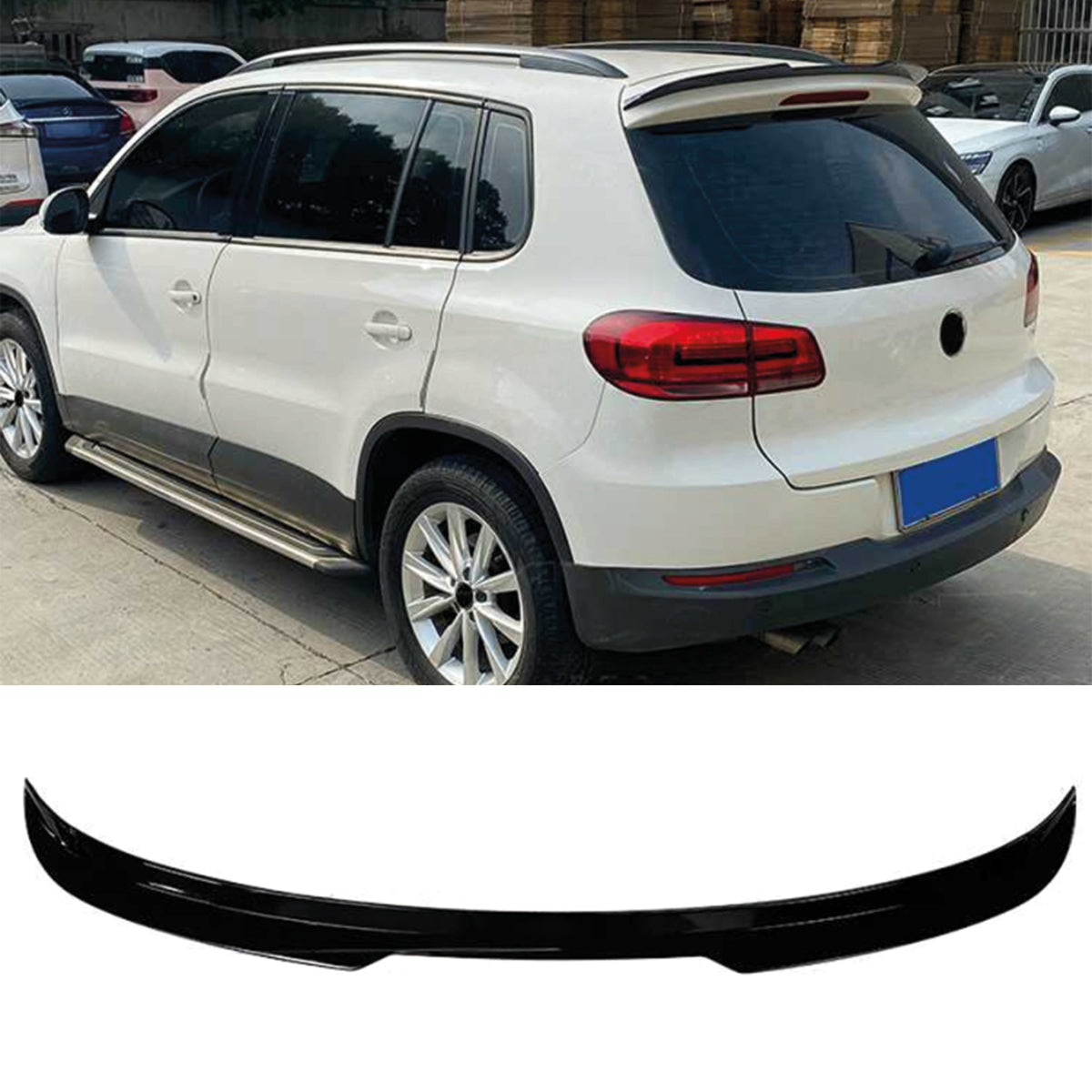 Rear Roof Spoiler For VW Tiguan 2011-2015 Spoiler Piano Black ABS Plastic