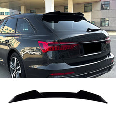 Rear Roof Spoiler For Audi A6 C8 Avant Sline 2019-2024 M4 Style Spoiler Piano Black ABS Plastic