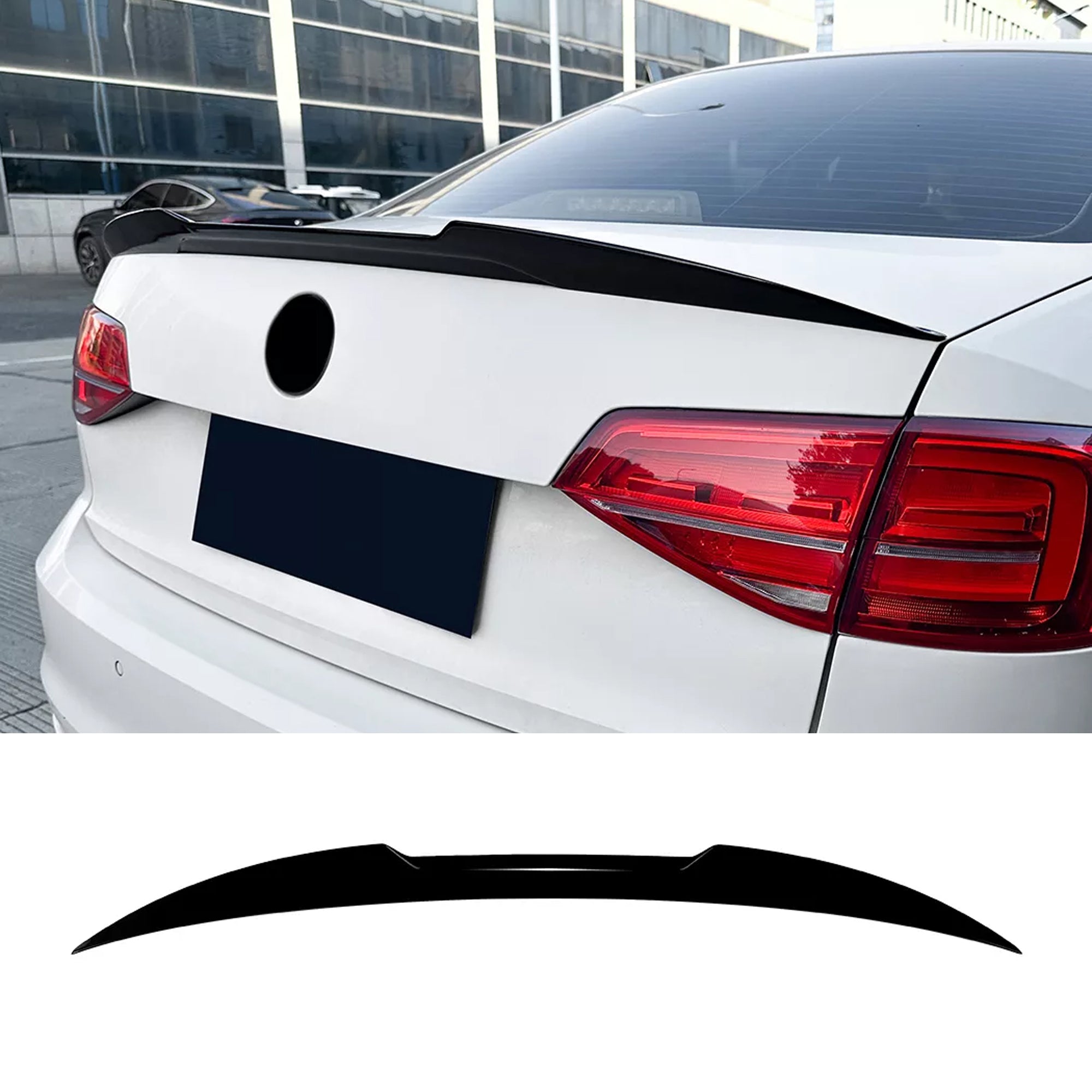 Rear Trunk Spoiler For VW Volkswagen Jetta MK6 2011-2018 M4 Style Spoiler Piano Black ABS Plastic