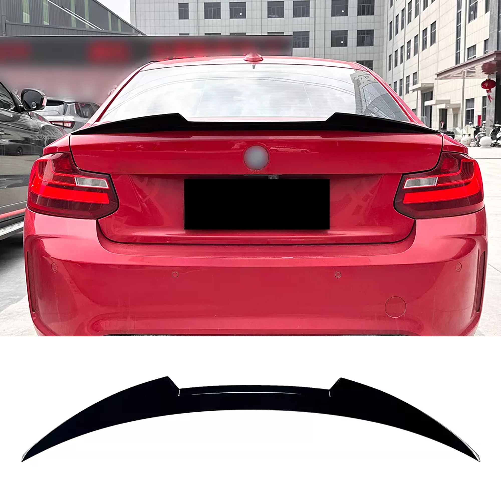 Rear Trunk Spoiler For BMW 2 Series F22 F87 2014-2019 M4 Style Spoiler Piano Black ABS Plastic
