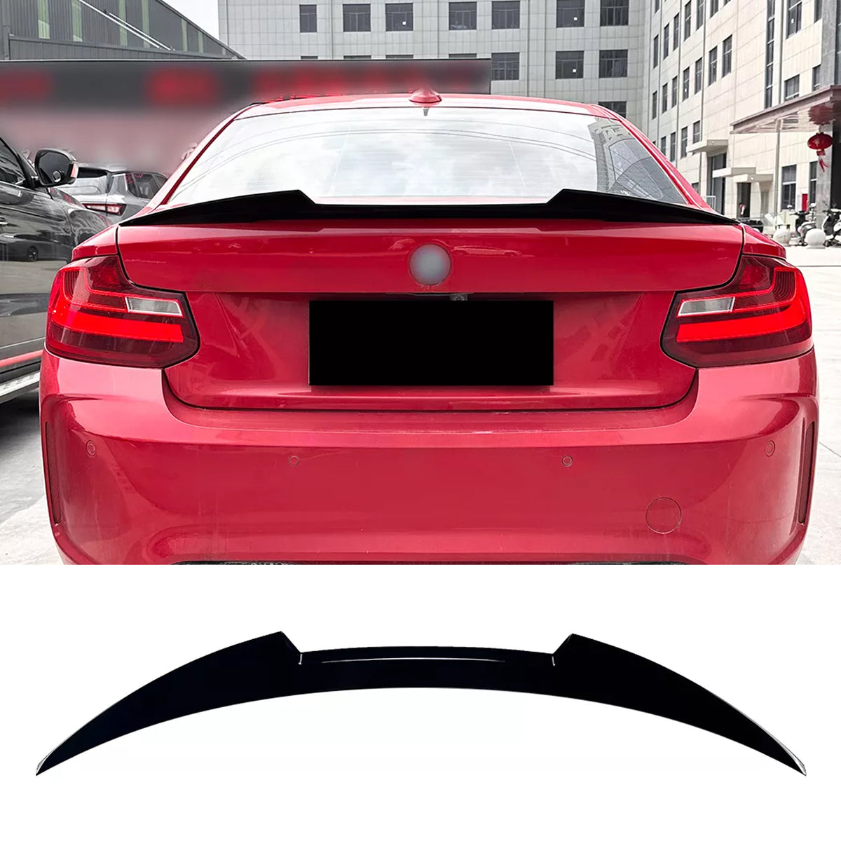 Rear Trunk Spoiler For BMW 2 Series F22 F87 2014-2019 M4 Style Spoiler Piano Black ABS Plastic