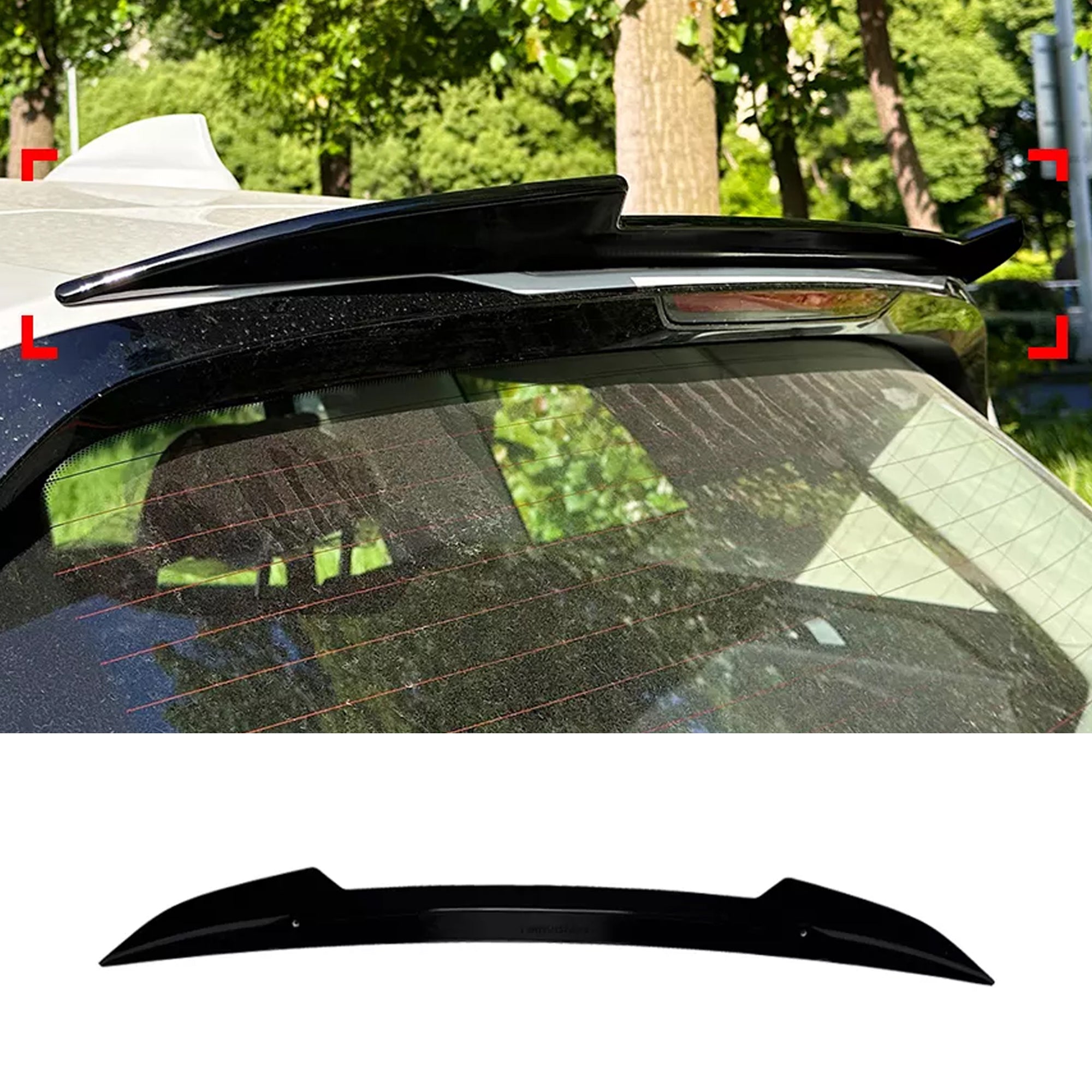 Rear Roof Spoiler For BMW X3 G01 2018+ Cap M4 Style Spoiler Piano Black ABS Plastic