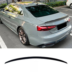 Rear Trunk Spoiler For Audi A5 F5 Coupe 2017-2024 S5 Style Spoiler Piano Black ABS Plastic
