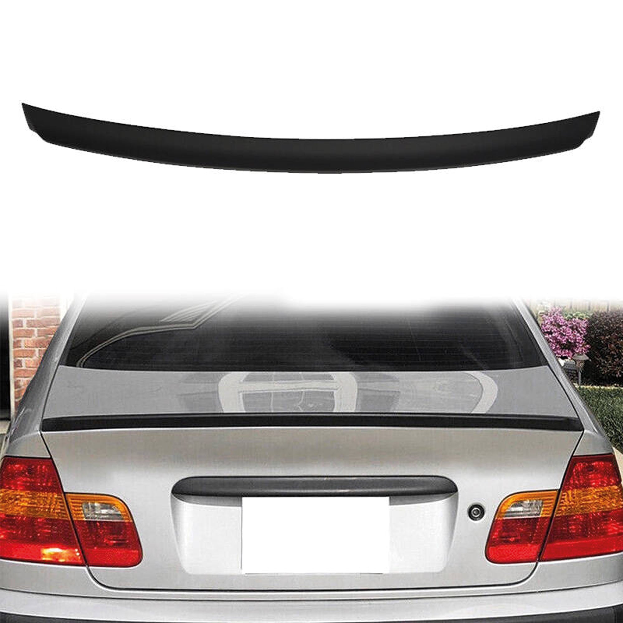 Rear Spoiler For BMW E46 MP 1997-2006 4 Doors Piano Black ABS Plastic