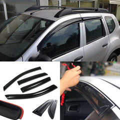 Window Visor for Dacia Duster 10-17 4pcs Rain Guard Wind Deflector