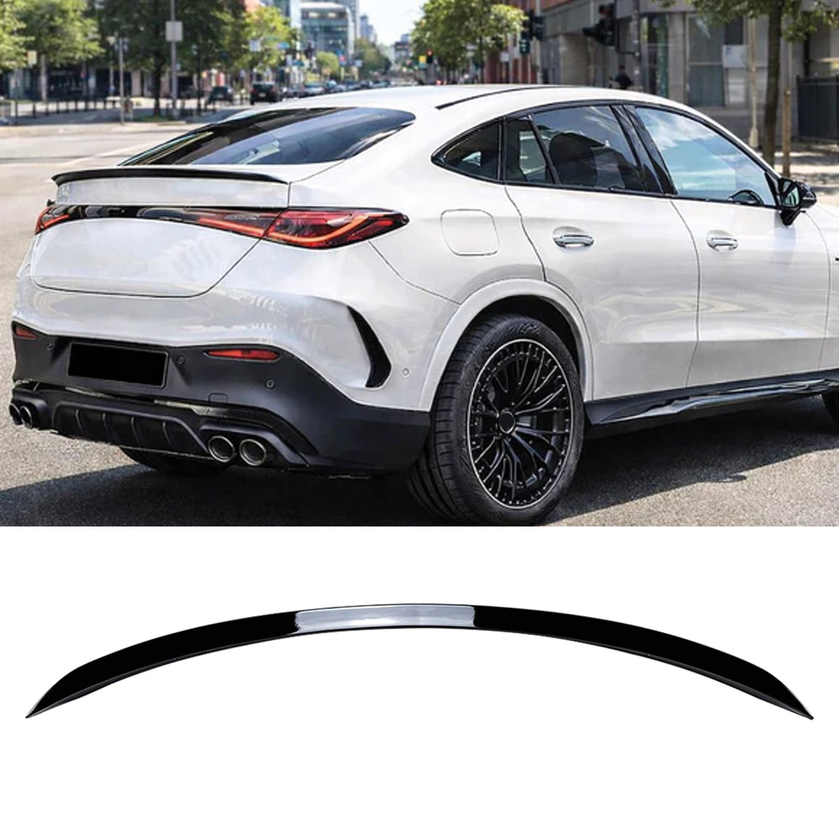Rear Trunk Spoiler For Mercedes GLC C254 24+ Spoiler Piano Black ABS Plastic