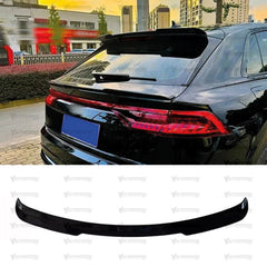 Rear Roof Spoiler For Audi Q8 SQ8 4x4 2018+ Piano Black ABS Plastic